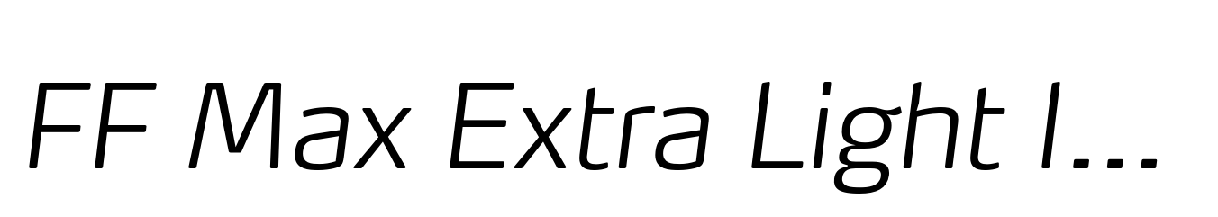 FF Max Extra Light Italic